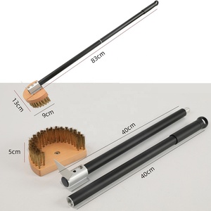 Brosse <span class=keywords><strong>à</strong></span> pierre <span class=keywords><strong>à</strong></span> <span class=keywords><strong>pizza</strong></span> <span class=keywords><strong>à</strong></span> long manche en aluminium réglable <span class=keywords><strong>à</strong></span> tête pivotante détachable Brosse <span class=keywords><strong>à</strong></span> <span class=keywords><strong>four</strong></span> <span class=keywords><strong>à</strong></span> <span class=keywords><strong>pizza</strong></span> avec poils en laiton et grattoir en acier - Product Image 3