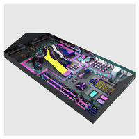 Équipement de terrain de jeu interactif personnalisé pour château gonflable intérieur, parc de trampolines, ensemble de jeux pour centre de divertissement familial
