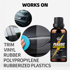 Restaurateur de garnitures en vinyle et <span class=keywords><strong>plastique</strong></span> pour l'entretien automobile, 30 ml, revêtement cristallin, vente en gros, conception personnalisée - Product Image 5