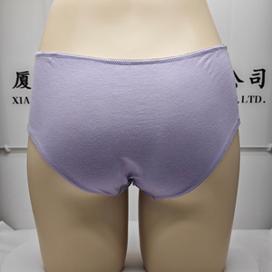 2026 Bragas de corte alto personalizadas para mujer - Estilo de cintura media con fibra plateada, patrón liso, cintura lavada - Product Image 3
