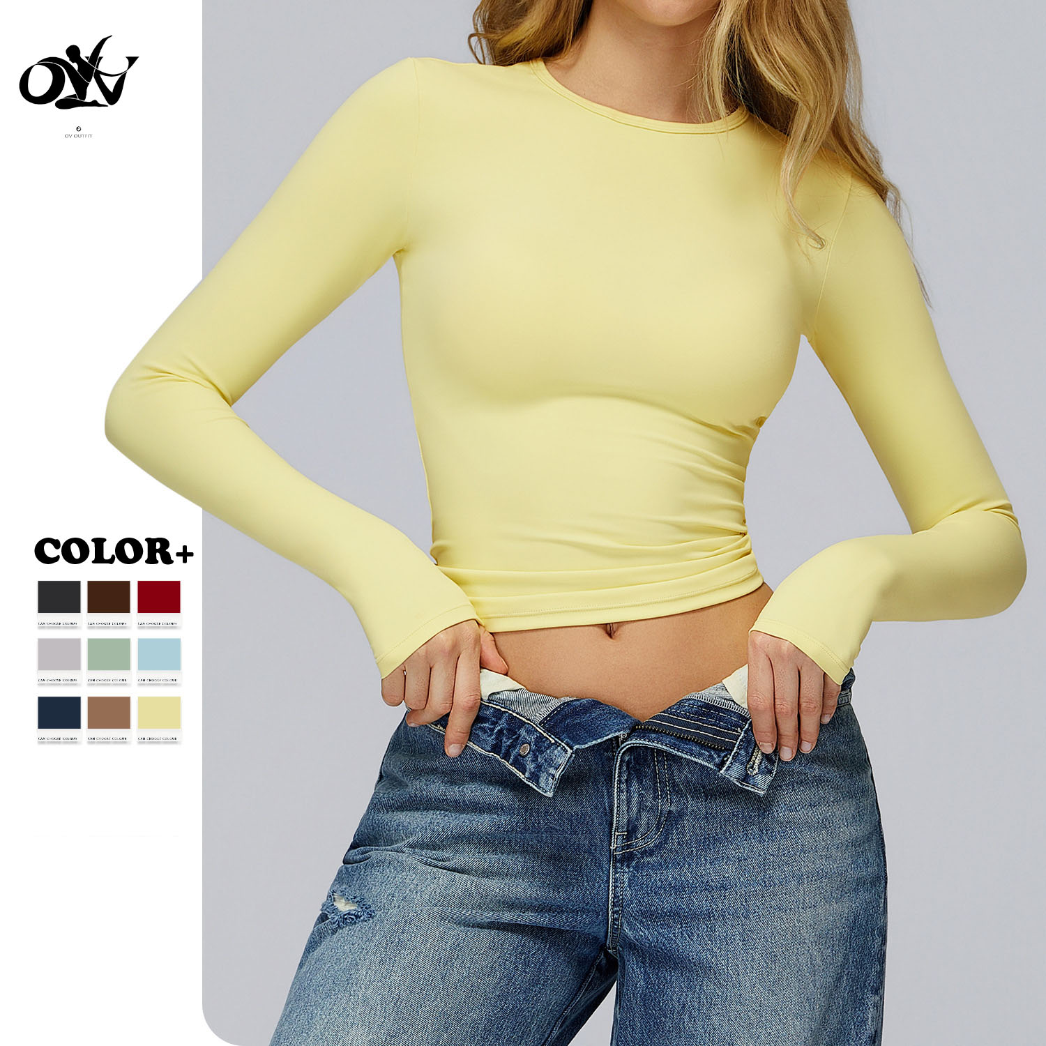 Winter Long Sleeve Brushed Fabric Design Women Fitness Wear High Strength Sport Quick-drying Breathable Soft Fitness & Yoga Wear