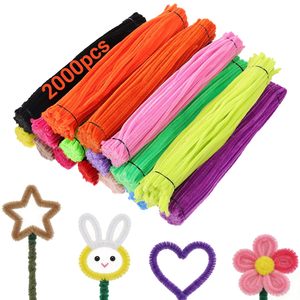 Nettoyants pour pipes colorés en vrac, 100 pièces en 5 couleurs vibrantes (vert, bleu, rose, jaune, rose vif), fournitures d'artisanat pour loisirs créatifs - Product Image 6