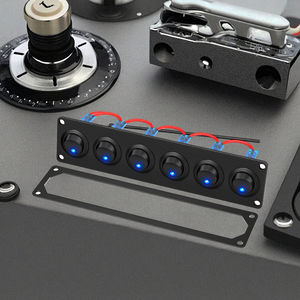 Panel de Interruptores de Coche de 12V y 6 Botones, Iluminado con LED Verde, ABS, Interruptor Basculante Redondo SPST de Encendido/Apagado para Autos, Camiones, Barcos, Vehículos Recreativos - Nuevo - Product Image 1