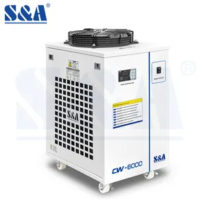 S & A-CW-6000DI de refrigeración de 110V, Enfriador de agua industrial láser CO2 refrigerado por aire