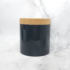 50ml-250ml Clear PET <b>Plastic</b> Cosmetic <b>Jars</b> with Bamboo Print <b>Plastic</b> Lid for Skin Care & Hair Masks - Product Image 4