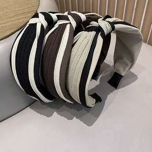 Diadema <span class=keywords><strong>de</strong></span> Moda Coreana <span class=keywords><strong>para</strong></span> Mujer, Hecha a Mano, Combinable con Todo, Diadema <span class=keywords><strong>de</strong></span> <span class=keywords><strong>Lana</strong></span> Tejida con Nudo Ancho - Product Image 1
