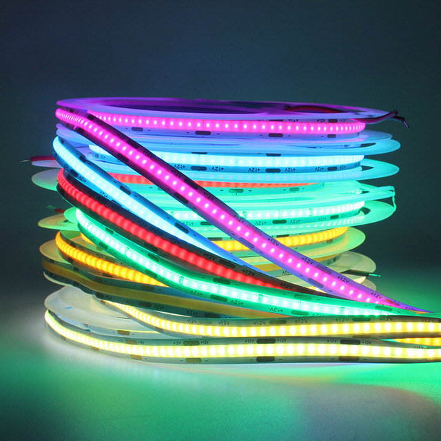 Factory Cob Led Strip DC 12V 24V 3mm 4mm 5mm 8mm 320 400 480leds/m 3000k 4000k 6500k White Dimmable Flexible Cob Led Light Strip