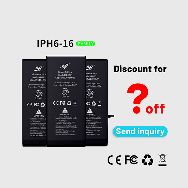 Factory OEM Mobile Phone Battery for Iphone 6 7 8 X Xr Xs 11 12 13 14 15 Series All Models 100% New Rechargeable Batteries
