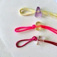 Perles d'alphabet en acrylique transparentes à grand trou de 5 mm, lettres colorées, perles intercalaires en cristal pour la fabrication de bijoux et de bracelets DIY