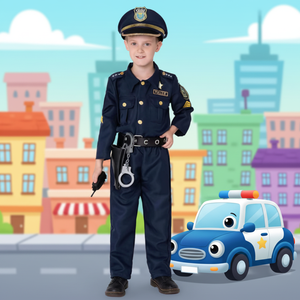 Nuevo <span class=keywords><strong>Disfraz</strong></span> de Policía para Niños, Uniforme de Juego de Rol, Personaje de Anime, <span class=keywords><strong>Disfraz</strong></span> para Fiesta de Halloween - Product Image 6