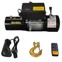 Treuil électrique compact 3000 lbs pour ATV/UTV 4x4, 12V 24V 48V, mini treuil électrique 12V, capacité de traction 3000 lbs