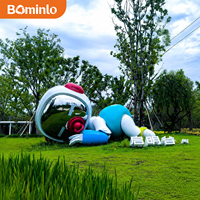 Escultura de Astronauta Bebé de Dibujos Animados Grande, para Decoración de Jardín, Parque o Césped, en Pose de Dormir