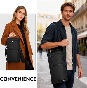 Sac isotherme personnalisé pour 2 bouteilles <span class=keywords><strong>de</strong></span> vin avec doublure en aluminium plus épaisse pour les voyages, les fêtes, les pique-niques et les restaurants - Product Image 5