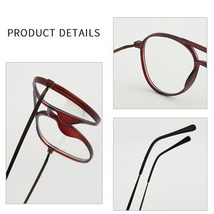 Lunettes de vue rondes à monture intégrale TR87159, protection anti-lumière bleue, verres AC, montures unisexes - Product Image 1