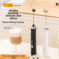 Luftdruckunterstützter Elektrischer Milchaufschäumer mit USB-Aufladung für Creme und Protein, Schaumerzeuger für Bäckerei und Haushalt