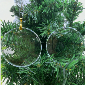 Ornamen pohon Natal kristal, ornamen gantung kaca kristal bulat untuk dekorasi pesta rumah liburan - Product Image 1