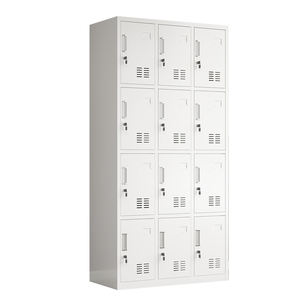 Armario de acero moderno, modular, duradero, respetuoso con el medio ambiente, de 12 Puertas, armario de almacenamiento de Metal ajustable, archivadores convertibles para dormitorio - Product Image 4