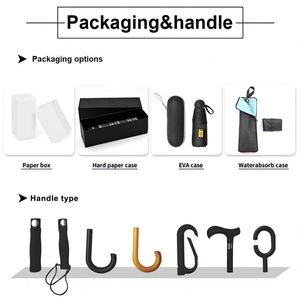 Promotional Folding <b>Umbrella</b> Personal Sunshade Custom Logo Compact Portable Rain Fully-Automatic <b>Windproof</b> Paper Material - Product Image 4