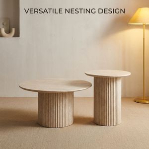<span class=keywords><strong>Table</strong></span> <span class=keywords><strong>basse</strong></span> moderne et minimaliste, design deux pièces durable, facile à nettoyer, mobilier de salon domestique, petite unité - Product Image 3