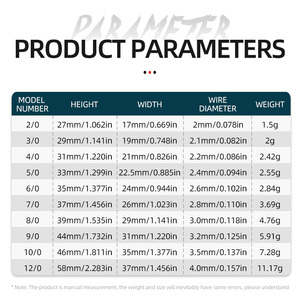 10884 câu cá móc thêm mạnh mẽ thép không gỉ jigging trò chơi lớn trolling Vòng tròn móc nước mặn cá ngừ sống mồi cá móc - Product Image 6
