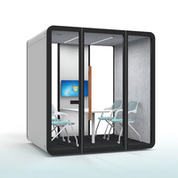 Cabine de bureau miniature insonorisée, cabines de bureau acoustiques, cabine de bureau préfabriquée insonorisée, maison préfabriquée
