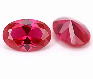 Lab tumbuh bantal memotong batu permata longgar ruby cincin longgar batu permata kasar ruby batu permata untuk perhiasan