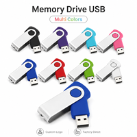 Clé USB personnalisable avec logo, clé USB pivotante, clé USB portable, clé USB pour cadeau promotionnel, vente en gros
