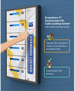 Estación de Carga para Exteriores ZEN de 6 Compartimentos, con Pago por Tarjeta, Compatible con Google Pay, <span class=keywords><strong>Visa</strong></span> o MasterCard - Product Image 4