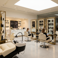Sampo Spa kepala mewah, tempat tidur sampo kursi malas tukang cukur kulit PU keramik untuk kepala Spa Pusat furnitur Salon