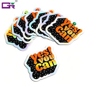 Autocollants <span class=keywords><strong>en</strong></span> vinyle holographique personnalisés, lettres de l'alphabet arc-<span class=keywords><strong>en</strong></span>-ciel laser, autocollants découpés pour la décoration de guitare, <span class=keywords><strong>casque</strong></span>, skateboard - Product Image 3