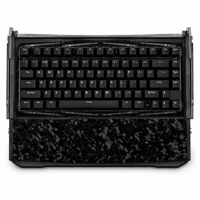 OEM ODM 75 V2 Wireless Gaming Mechanical Keyboard Forged Carbon CNC Aluminum Custom Keyboard TriMode 24G USBC Low Lat
