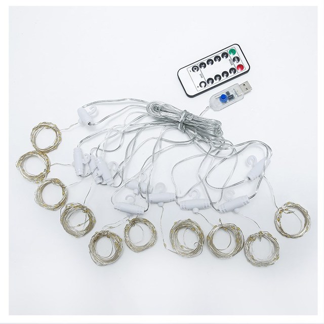 3M x 3M 300 LED Outdoor/Indoor Christmas Curtain String Lights 8 Model Remote Control IP44 Rated Holiday Decorative Lighting