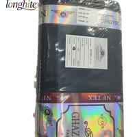 Longhitex harga pabrik 58 "Spun filamen dicelup 100% poliester berat sedang anti-pil tahan kerut jubah Thobe Muslim