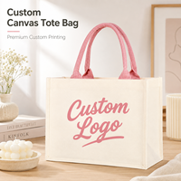 Tas Tote Kanvas Berlapis 12 Oz Cetak Kustom, Tas Belanja Terstruktur Dapat Digunakan Kembali, Terbuka di Bagian Atas, Grosir OEM Label Pribadi
