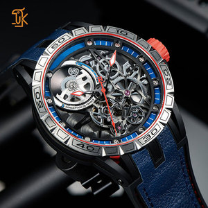 Montre mécanique robuste de 47 mm avec réserve de marche apparente, à remontage automatique, abordable, pour maintenir le mouvement du cadran en marche, avec complications, de grandes marques - Product Image 1