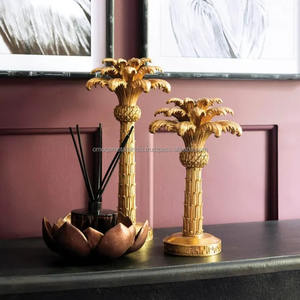 Bougeoir décoratif palmier et bougeoir en métal de haute qualité pour la décoration de la maison pièce maîtresse or personnalisé noël - Product Image 4