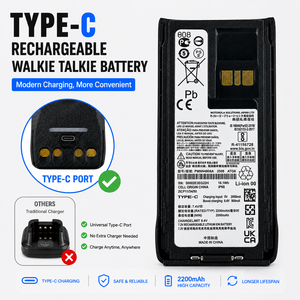 PMNN4808A Gaodaptt <b>Rechargeable</b> Li-Ion <b>Battery</b> Type-C Charging 2200mAh High Capacity Lithium <b>Battery</b> for R7 Series Two Way Radio - Product Image 1