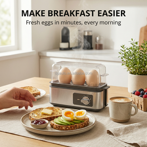 Nouvelle conception, cuisson rapide, cuiseur à œufs électrique 210W, 3 œufs, acier inoxydable, arrêt automatique, usage domestique, chaudière économe <span class=keywords><strong>en</strong></span> énergie - Product Image 6