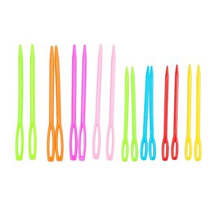 Aiguilles à coudre en plastique portables à grand chas de 3 mm pour la couture à la main, le crochet, le tricot, le filage et l'artisanat - Product Image 2