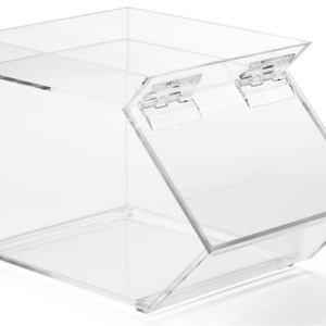 Wholesale Food Safe Lucite Acrylic Carved Modern Luxury Durable Candy Box Storage Container Customized Shape 1-3L Custom Logo - Product Image 2