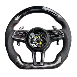 Volante de Fibra de Carbono LED para Porsche Panamera, Macan, Cayenne, Taycan, Cayman 718, GT4 RS, 911, 911 RS, 911.2 - Product Image 1