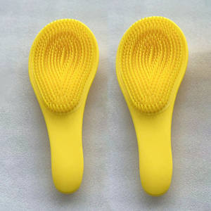 Vente chaude Rose Or Violon Forme Long Manche Démêlant Humide Coussin Rond Caractéristique <span class=keywords><strong>pour</strong></span> <span class=keywords><strong>Cheveux</strong></span> Bouclés et Brosse À <span class=keywords><strong>Cheveux</strong></span> Enchevêtrés - Product Image 2