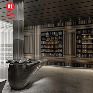 Étagères de librairie modernes sur mesure, présentoirs à livres durables, vitrines spacieuses avec éclairage LED pour la conception de mobilier de librairie - Product Image 1