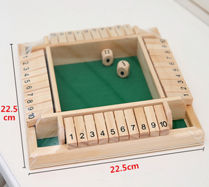 Trò Chơi Súc Sắc Hộp 4 Chiều (2-4 Người Chơi) Cho Trẻ Em Người Lớn Trò Chơi Bảng Số Bằng Gỗ Lớn 4 Mặt Với Súc Sắc - Product Image 4