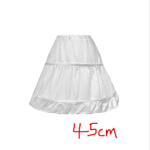 <span class=keywords><strong>Jupon</strong></span> blanc taille élastique pour enfants <span class=keywords><strong>avec</strong></span> 2 trois cerceaux Crinoline robe de fille de fleur pour enfants sous-jupe garniture en dentelle à trois couches - Product Image 2