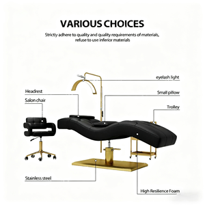 2025年最新トレンド 高級カスタムカラー 曲線デザイン フェイシャルベッド モダンサロン家具メーカー スパ マッサージ まつげエクステ ビューティースパ用 - Product Image 3