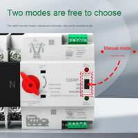 ATS 40A/63A/80A/100A/125A Contrôleur de commutateur de transfert automatique Générateur de puissance ininterrompu double mode pour 2P/3P/4P