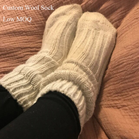 Quantité minimale de commande personnalisé pour hommes, chaussettes en laine mérinos d'hiver, chaussettes en laine tricotée