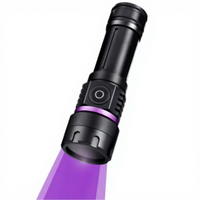 Lampe torche UV professionnelle à lumière noire 365nm 395nm, torche en aluminium à 4 LED pour la détection d'urine d'animaux et de billets