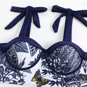 Fabricant <span class=keywords><strong>de</strong></span> maillots <span class=keywords><strong>de</strong></span> <span class=keywords><strong>bain</strong></span> modernes Sarong Beachwear <span class=keywords><strong>Maillot</strong></span> <span class=keywords><strong>de</strong></span> <span class=keywords><strong>bain</strong></span> personnalisé à imprimé floral avec bretelles à volants en V profond avec couvertures - Product Image 5